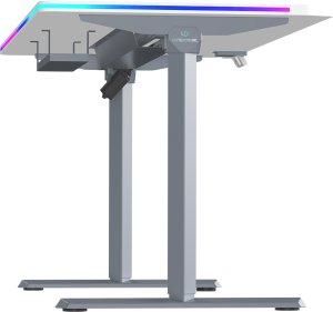 Biurko Ultradesk QUEST Biało-Szare 140 cm x 70 cm Szare nogi 10