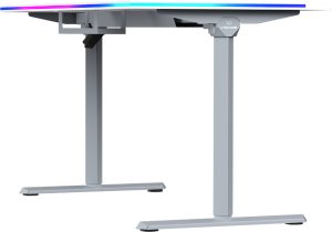Biurko Ultradesk QUEST Biało-Szare 140 cm x 70 cm Szare nogi 12