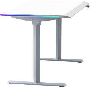 Biurko Ultradesk QUEST Biało-Szare 140 cm x 70 cm Szare nogi 13
