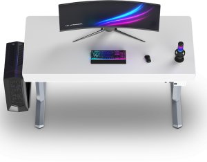 Biurko Ultradesk QUEST Biało-Szare 140 cm x 70 cm Szare nogi 3