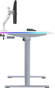 Biurko Ultradesk QUEST Biało-Szare 140 cm x 70 cm Szare nogi 8