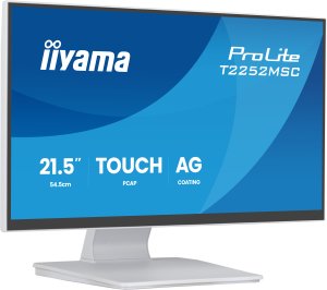 Monitor iiyama ProLite T2252MSC-W2AG monitor komputerowy 54,5 cm (21.4") 1920 x 1080 px Full HD LCD Ekran dotykowy Biały 2
