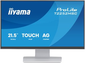 Monitor iiyama ProLite T2252MSC-W2AG monitor komputerowy 54,5 cm (21.4") 1920 x 1080 px Full HD LCD Ekran dotykowy Biały 3