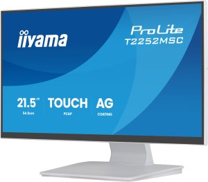 Monitor iiyama ProLite T2252MSC-W2AG monitor komputerowy 54,5 cm (21.4") 1920 x 1080 px Full HD LCD Ekran dotykowy Biały 4