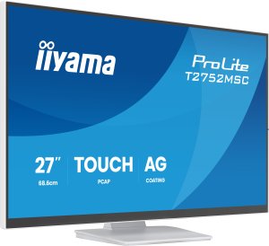 Monitor iiyama ProLite T2752MSC-W1AG monitor komputerowy 68,6 cm (27") 1920 x 1080 px Full HD LCD Ekran dotykowy Biały 2