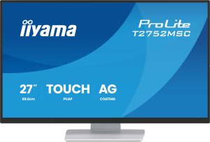 Monitor iiyama ProLite T2752MSC-W1AG monitor komputerowy 68,6 cm (27") 1920 x 1080 px Full HD LCD Ekran dotykowy Biały 3