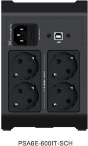 UPS Vertiv PowerUPS 200 Essential 600VA (PSA6E-600IT-SCH) 3