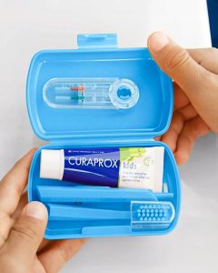 Curaprox TRAVEL SET KIDS NIEBIESKI 4