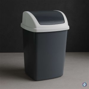 Kosz na śmieci Maul kosz na śmieci 5 l Prostokątny kosz na śmieci z plastiku, polipropylen (PP) ciemnoszary, biały 2