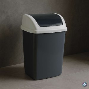 Kosz na śmieci Maul kosz na śmieci 10 l Prostokątny kosz na śmieci z plastiku, polipropylenu (PP) ciemnoszary, biały 2