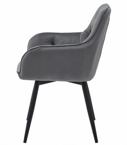 OSKAR Krzesło obrotowe aksamitowe JORK360 ciemnoszary z czarnymi nogami x2 6