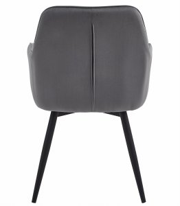 OSKAR Krzesło obrotowe aksamitowe JORK360 ciemnoszary z czarnymi nogami x2 7