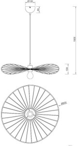 Lampa wisząca RL Light Lampa wisząca do salonu Chapeau R31451031 parasol japandi biały 7