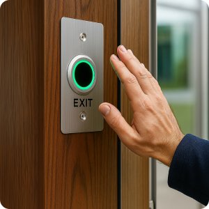 PRZYCISK WYJŚCIA WEJŚCIA OTWARCIA DO DRZWI FURTKI BRAMY PODŚWIETLANY LED 2