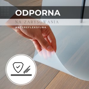 Mata ochronna pod krzesło i fotel biurowy 140x100 cm podkładka na biurko przezroczysta UNIWERSALNY 3