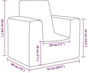 vidaXL Kanapa dla dziecka, jasnoszara, miękki plusz 7