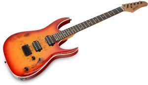 Golden Guitar Gitara elektryczna superstrat Strat3 - wiśnia one size 5