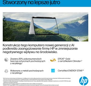 Laptop HP OmniBook X Flip 2-in-1 NG AI 14-fm0002nw - Ultra 5 226V | 14"-3K-OLED-Touch | 16GB | 1TB | Win11Home | Glacier Silver 9