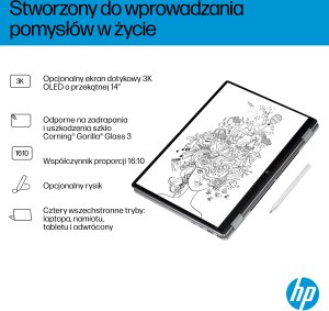 Laptop HP OmniBook X Flip 2-in-1 NG AI 14-fk0003nw - Ryzen AI 7 350 | 14"-3K-OLED-Touch | 32GB | 1TB | Win11Home | Meteor silver 9