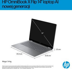 Laptop HP OmniBook X Flip 2-in-1 NG AI 14-fk0003nw - Ryzen AI 7 350 | 14"-3K-OLED-Touch | 32GB | 1TB | Win11Home | Meteor silver 5
