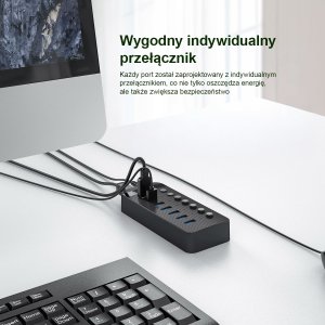 HUB USB Orico 16x USB-A 3.2 Gen1 (CT2U3-16AB-EU-BK-BP) 9