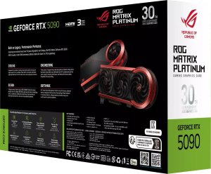 Karta graficzna Asus ROG Matrix Platinum GeForce RTX 5090 30th Anniversary Edition 32GB GDDR7 DLSS4 (ROG-MATRIX-RTX5090-P32G-30TH) 16