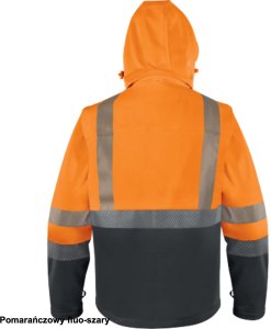 Delta Plus FAST Bluza softshell z poliestru i elastanu, 3 warstwy laminowane - pomarańczowy fluo-szary XL 4