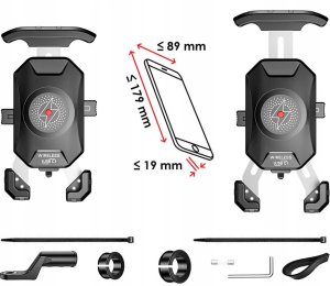eXtremestyle Uchwyt motocyklowy na telefon z ładowarką indukcyjną i szybką USB-C - R15W-PD (UCH000191) 11