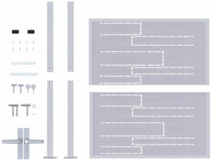 vidaXL Brama ogrodowa Z blokadą Srebrny 96 x 100 cm Stal nierdzewna 9
