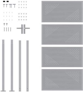 vidaXL Brama ogrodowa Z blokadą Srebrny 96 x 200 cm Stal nierdzewna 9