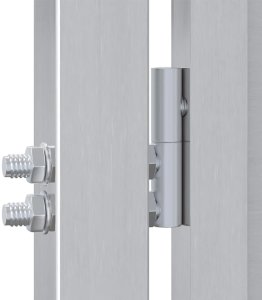 vidaXL Brama ogrodowa z blokadą srebrną ze stali nierdzewnej 100 x 75 cm 8