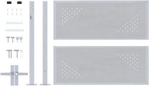 vidaXL Brama ogrodowa z blokadą srebrną ze stali nierdzewnej 100 x 75 cm 9