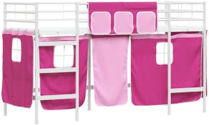 vidaXL Biały i różowy 90 x 190 cm 4