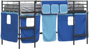 vidaXL Czarny i niebieski 80 x 201 cm 2