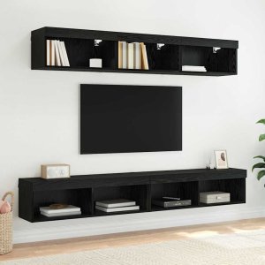 vidaXL Szafka pod telewizor Panama Czarny Dąb 100 x 30 x 30 cm 6