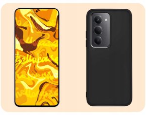 krainaGSM Etui Do Xiaomi Redmi 15 5G (Czarne, Matowe, Gumowe, Obudowa, Silikon, Slim) 4