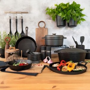 PATELNIA 68606 IRON GRILLOWA ŻELIWNA 30cm 3