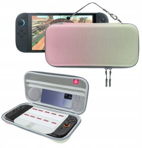 Twardy Sztywny Pokrowiec Futerał Etui Walizka Case Do Nintendo Switch 2 / Ns2 /  Jys-ns2283 / Różowo - Zielony 2