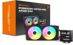 Chłodzenie wodne Cougar CPU chłodzenie wodne Poseidon Vistek Pro 240, ARGB, szary 5