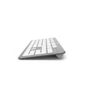 Klawiatura Hama KW-700 klawiatura Biuro RF Wireless QWERTZ Niemiecki srebrny, biały 3