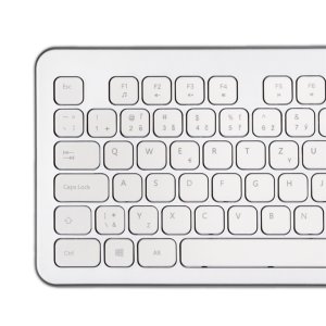 Klawiatura Hama KW-700 klawiatura Biuro RF Wireless QWERTZ Niemiecki srebrny, biały 5