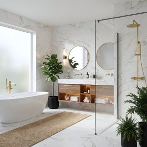 Rea Kabina prysznicowa Walk-In Flexi Transparent Tytan 130 5