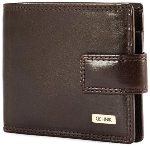 OCHNIK PL-105-89 brązowy skórzany portfel damski slim klasyczna elegancja (KS) 2