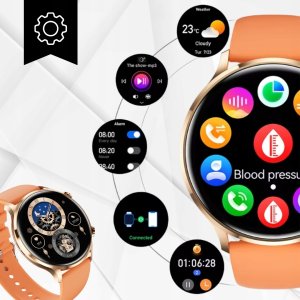 SMARTWATCH DAMSKI ZEGAREK WODOODPORNY PL MENU ROZMOWY SMART WATCH + 4 PASKI 2