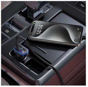 Ładowarka Hoco Ładowarka samochodowa z LCD 2x USB A + 1x USB C QC3.0 PD 42W Z63A czarna 2