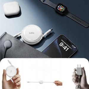 Kabel USB iOttie 100W Retractable USB-C Cable White 2-Pack 8