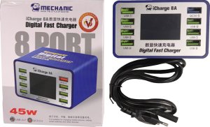 Ładowarka Zewnętrzna Mechanic iCharge 8A 45W 8 Portów AC100-240V 4