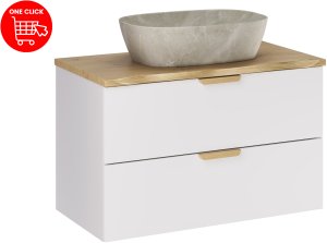 Zestaw meblowy 80cm z blatem i umywalką nablatową Anna 2