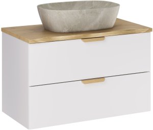 Zestaw meblowy 80cm z blatem i umywalką nablatową Anna 3