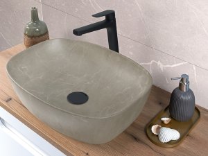 Zestaw meblowy 80cm z blatem i umywalką nablatową Anna 4